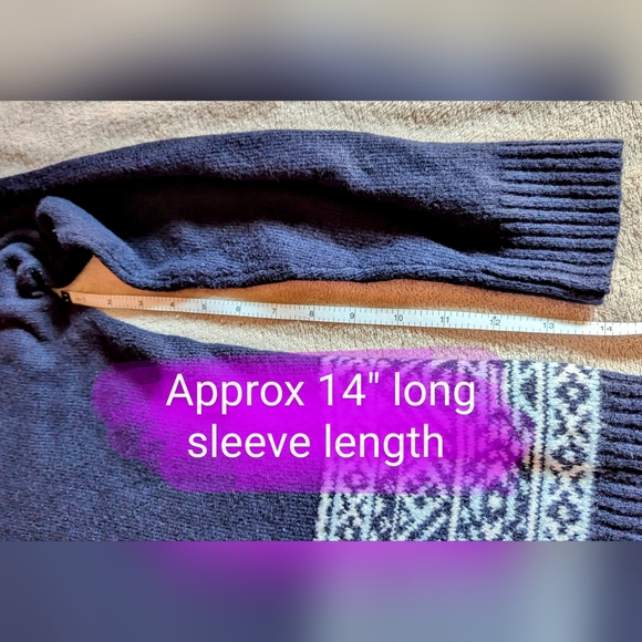 Size Lg Petite, Reitmans GUC navy blue with white & light blue bottom accents - Picture 7 of 11